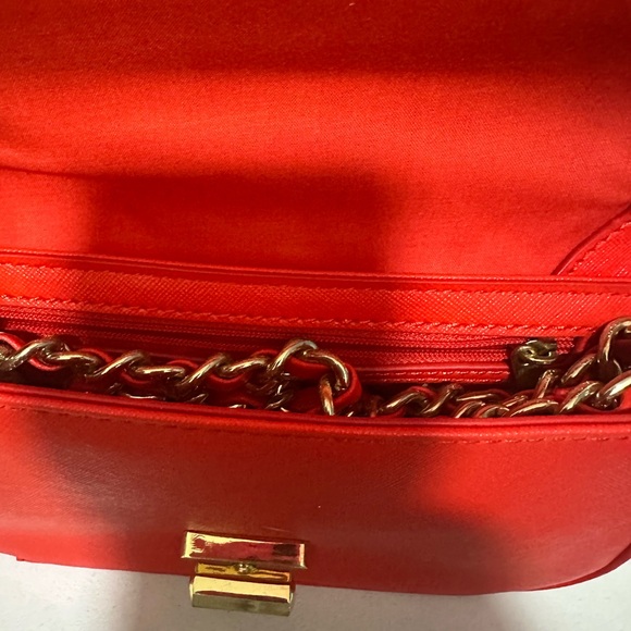 Banana Republic Red Crossbody Bag with Gold Accents - Picture 9 of 14